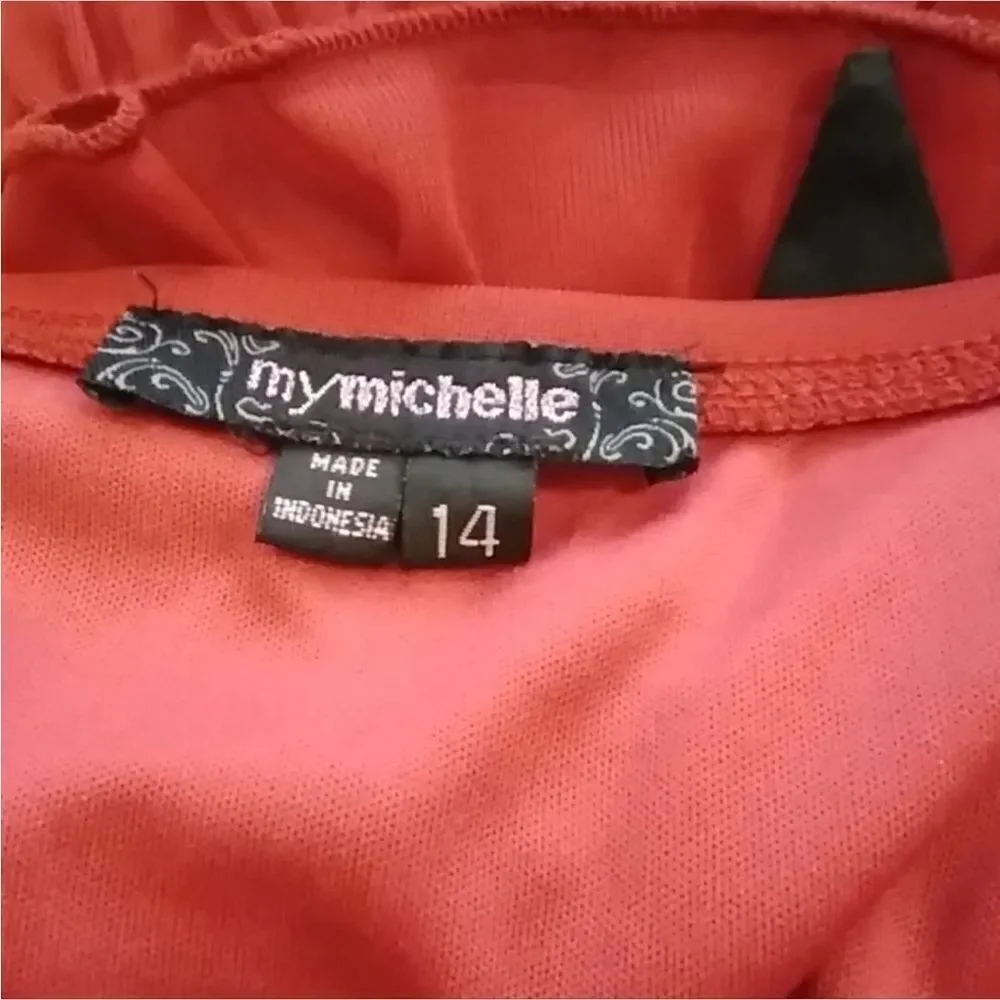 🥰My Michelle Red Ruffled Kids Dress Size 14